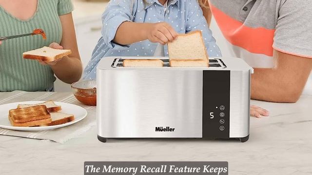 Mueller UltraToast Full Stainless Steel Toaster 4 Slice, Long Extra-Wide Slots with Removable Tray, смотреть онлайн