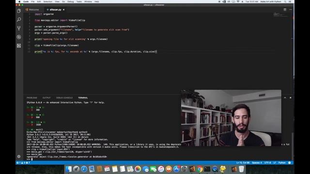 Creating Slitscan Images from Video in Python and MoviePy смотреть онлайн