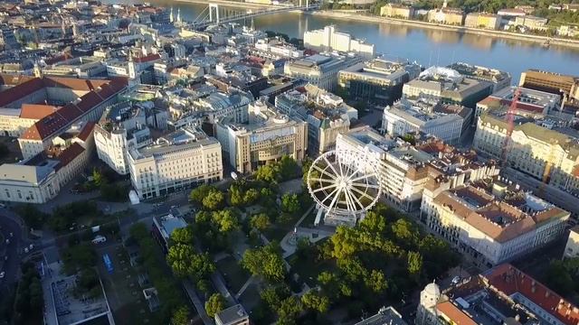 Budapest St. Stephen Basilica and Big Wheel with DJI Mavic Pro смотреть онлайн