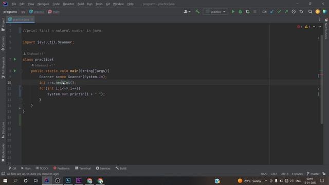 print first n natural number in java смотреть онлайн