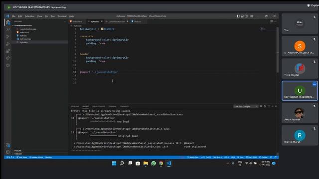 CSS Preprocessors and Using SASS by Udit | Web Dev Week | Think-Digital смотреть онлайн
