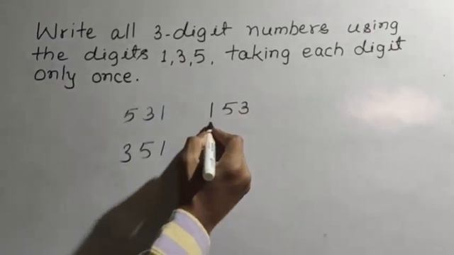 Class 6 | Write All 3 - Digit Number Using Digits 1,3,5