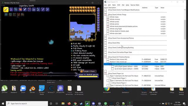 Terraria 1.4.3.6 cheat engine hacks (70+ Scripts & Pointers) смотреть онлайн
