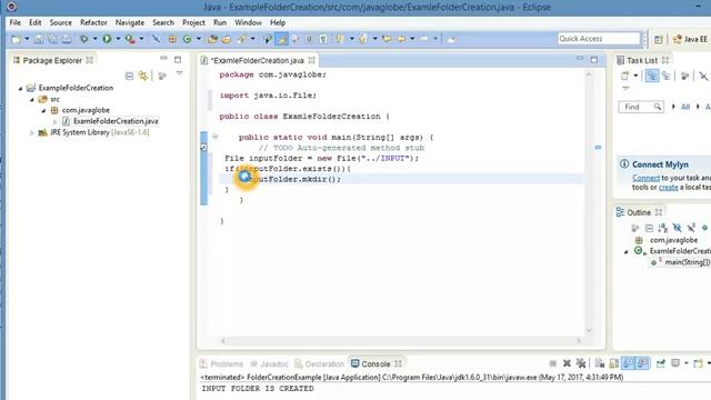 how to create folder or directory or subdirectory in java by R.Mallick смотреть онлайн