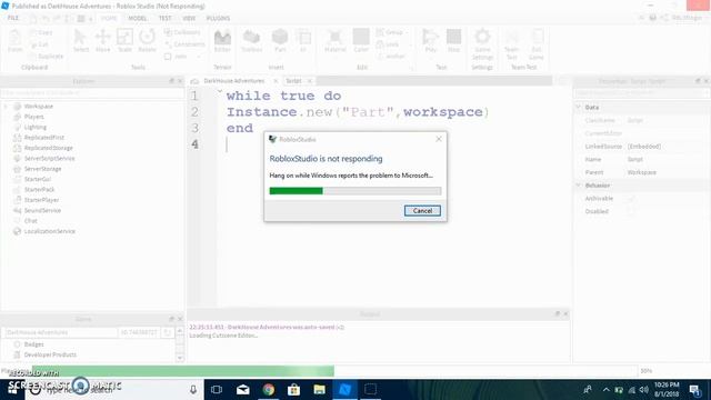 How To Crash Game | Roblox Scripting Tutorial | Danielp533 смотреть онлайн