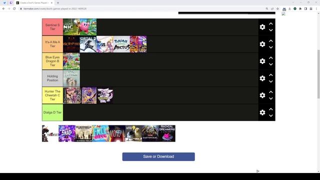 Doof's Games Played in 2022 Tier List смотреть онлайн