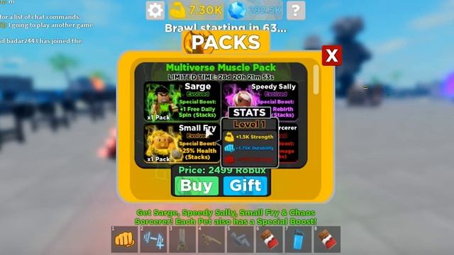 BUYING THE NEW LIMITED PET PACK! - Muscle Legends Roblox смотреть онлайн