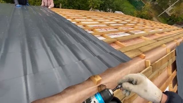 Монтаж металлочерепицы своими руками смотреть онлайн