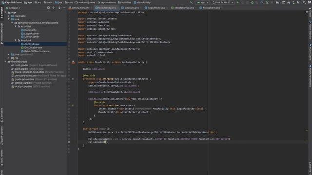 Keycloak Logout Android Using API