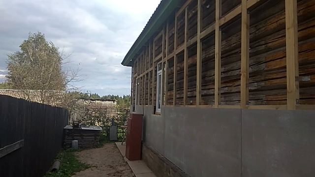 Продолжаю утеплять и укреплять домик в деревне! ЦСП и Арболит! смотреть онлайн