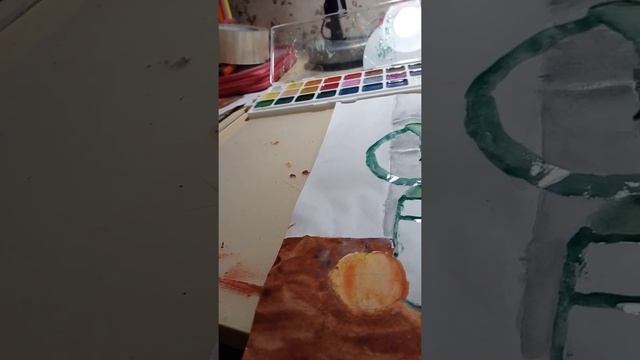 Как нарисовать лейку акварельными красками часть 2 смотреть онлайн