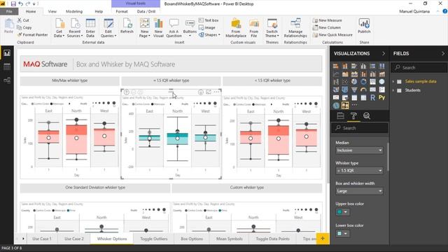Box and Whisker Chart by MAQ Software - Power BI Visual Introduction смотреть онлайн