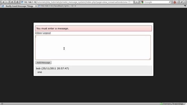 PHP Tutorial: Private Message System [part 15] смотреть онлайн