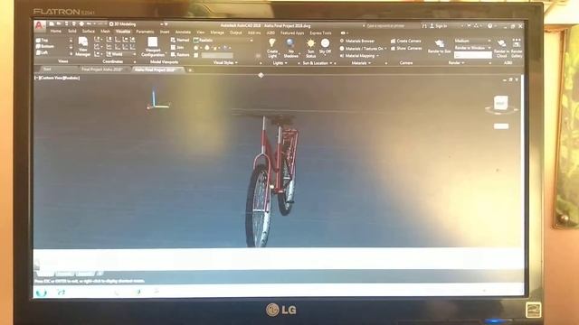 Ladies Bicycle 3D Project by- Mrs.Er.Aishwarya S. Shelar on Autodesk's AutoCAD 2018 смотреть онлайн