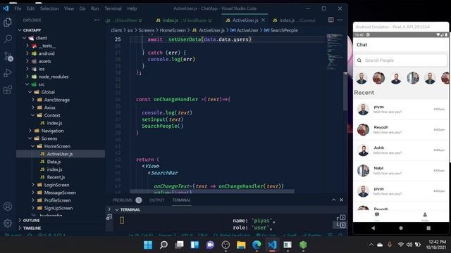 React Native Chat app part 7 смотреть онлайн