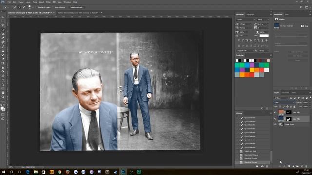 How To Colourise a Black & White Photograph | Photoshop Tutorial смотреть онлайн