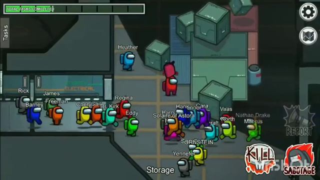 AMONG US, but with 100 PLAYERS смотреть онлайн