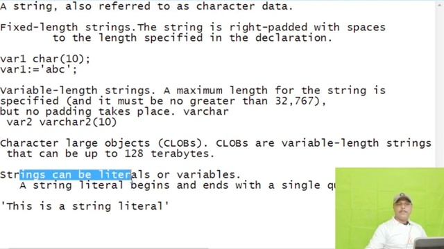 Character Data Type | Oracle PLSQL смотреть онлайн