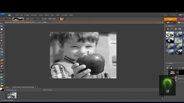 Tutorial | Black & White/Color Effect in Adobe Photoshop Elements 7 смотреть онлайн