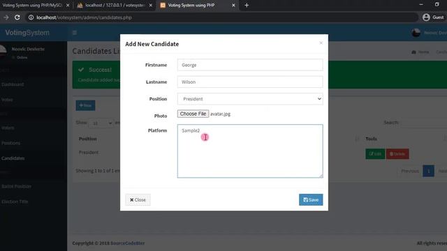 Voting System using PHP MySQLi Demo смотреть онлайн