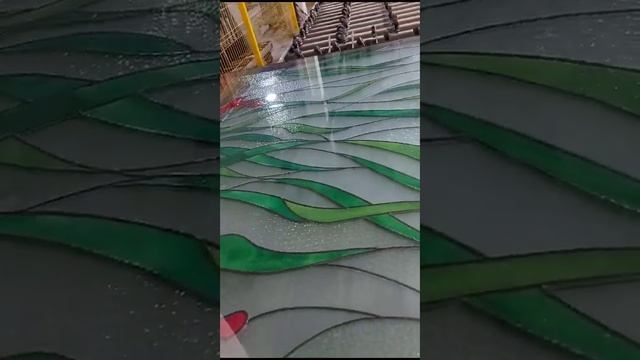 Витраж Реалистик "Рыбки" в стеклопакете смотреть онлайн