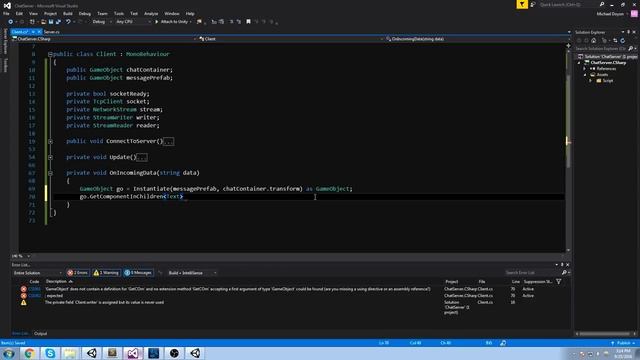 Unity 5 Multiplayer Chat Server Part 2 Unity 3DTutorialC# смотреть онлайн