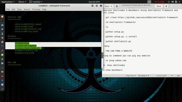 Generate Shellcodes & Backdoors using ShellSpIoit Framework and Kali Linux ( generate backdoors ) смотреть онлайн
