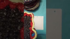 Прихватки круглые, связанные крючком.