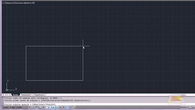 5.3-a Geometría de los objetos básicos -rectángulos- (Curso Autocad 2012 y 2011) смотреть онлайн