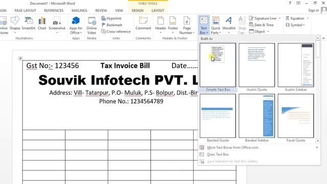 How to make Bill Book in MS Word | Bill Invoice in MS Word | MS Word Tutorial смотреть онлайн