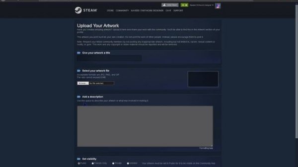 Steam Artwork Upload Guide - Simple Steps