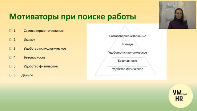 УМный HR. Вебинар: Подбор персонала по ценностям и мотиваторам смотреть онлайн