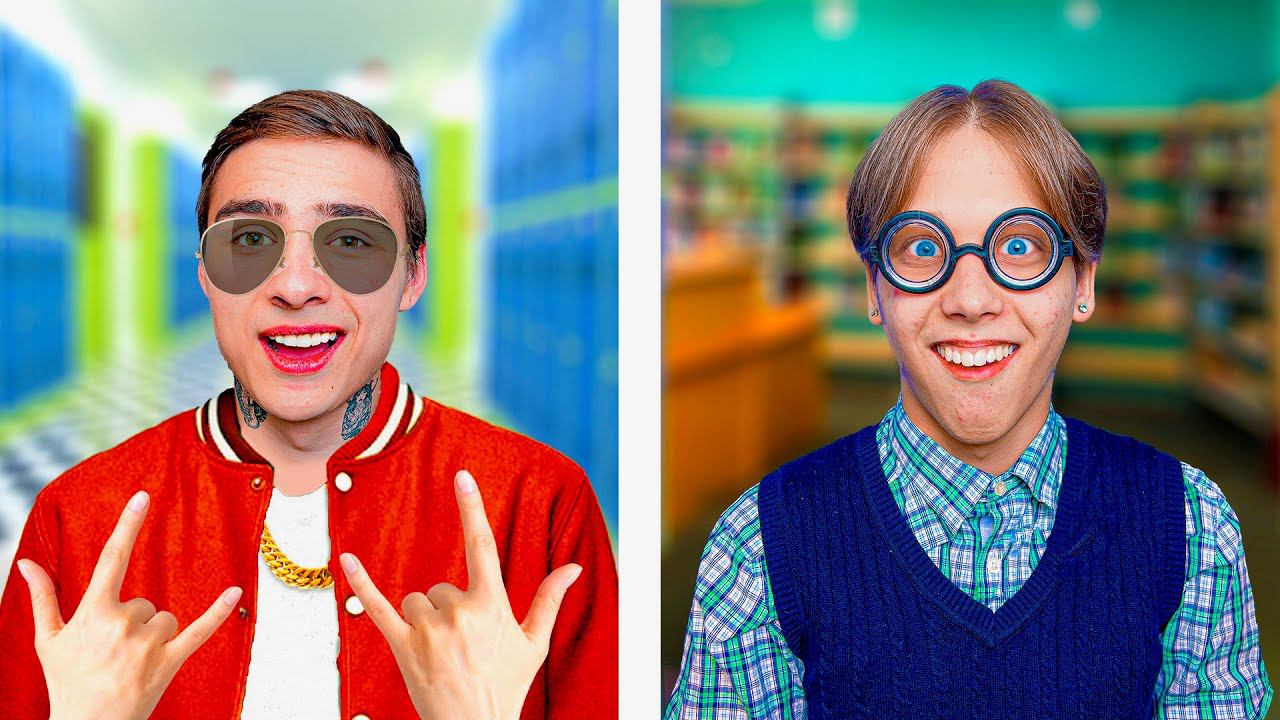 Ботаник VS Крутой В Школе ! смотреть онлайн