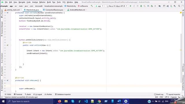 android broadcastReceiver tutorial смотреть онлайн