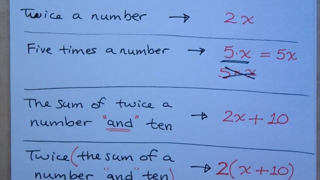Prealgebra - Part 48 (Translate To Algebraic Expressions)