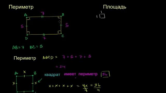 Периметр и площадь Введение смотреть онлайн