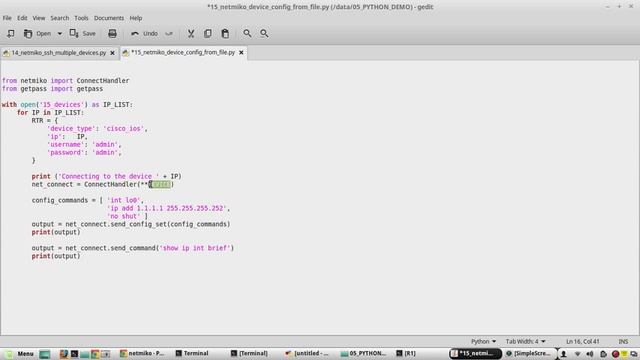 Python learning for Network Engineers Part 19 | Netmiko ssh and configure Cisco using text file смотреть онлайн