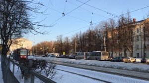 Трамваи на пр. Октября, г. Ярославль