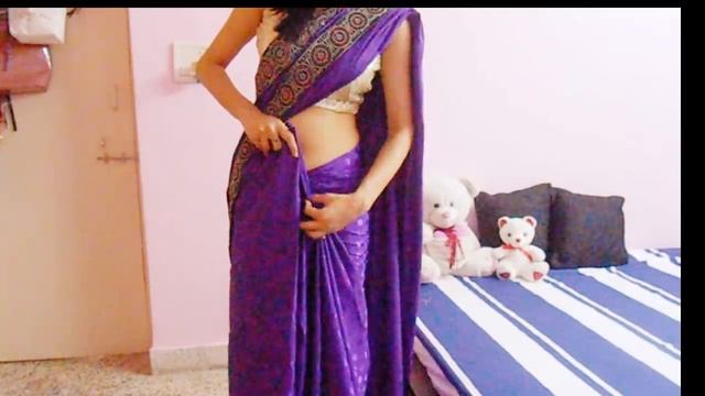 How To Wrap A Saree-How To Drape A Saree On Backless Blouse/Wear Saree Look Slim смотреть онлайн
