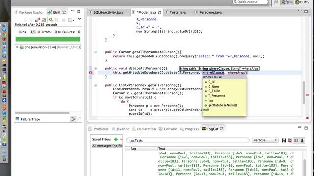 Android BD SQLite : création de classe et CRUD partie 2 sur 3 (french français) смотреть онлайн