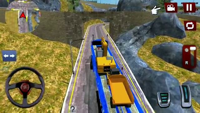 Heavy Duty Construction Machine Transporter Truck Uphill - Android Gameplay смотреть онлайн