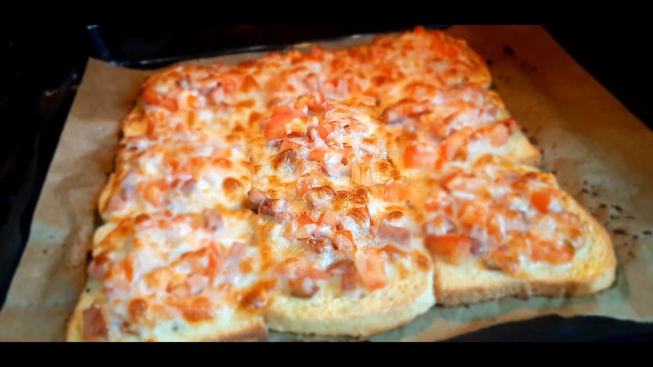 "Ленивая пицца" или горячий мегабутерброт. Вкуснятина на завтрак. смотреть онлайн