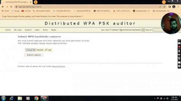 find password in handshake file online method | kali linux ￼