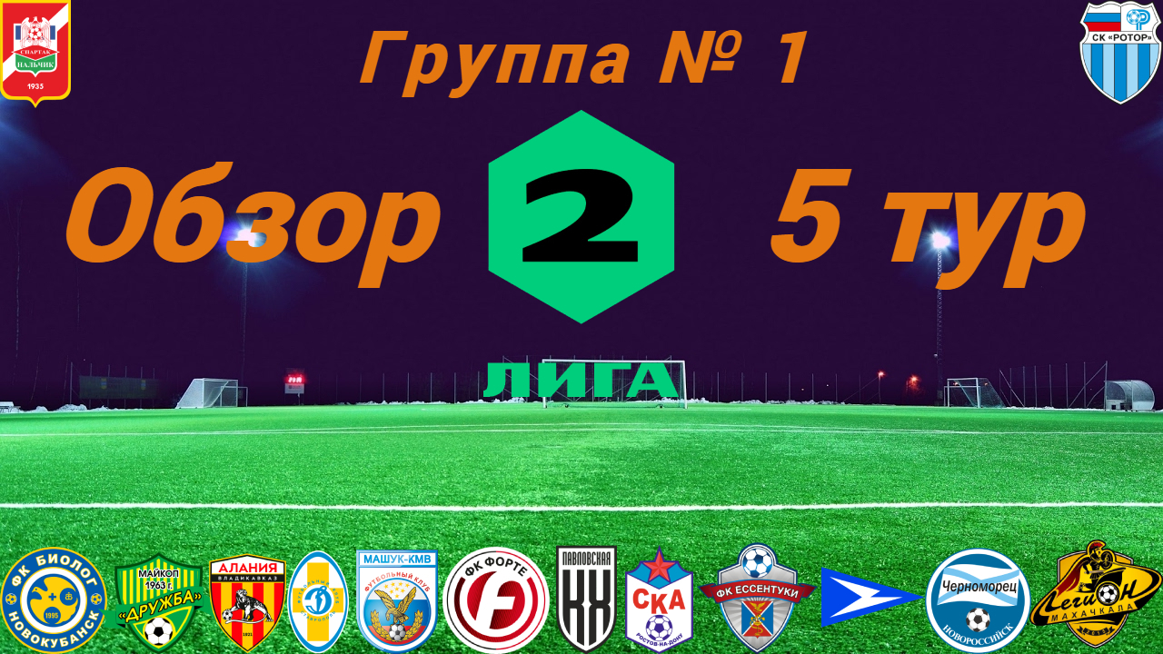 Вторая лига. Обзор 5-го тура группа № 1, сезон 2022/23 смотреть онлайн