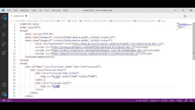 How to create a slider in bootstrap/English WEBSITE TUTOR. смотреть онлайн