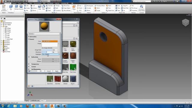 E1 Autodesk Inventor 2014 - Basic Modeling Tutorial for Beginners 1 смотреть онлайн