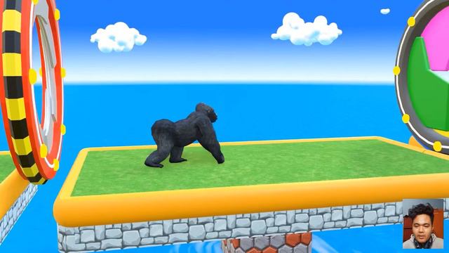 Long Slide Game With Elephant Gorilla Buffalo Hippopotamus Tiger - 3d Animal Game - Funny 3d Animal смотреть онлайн