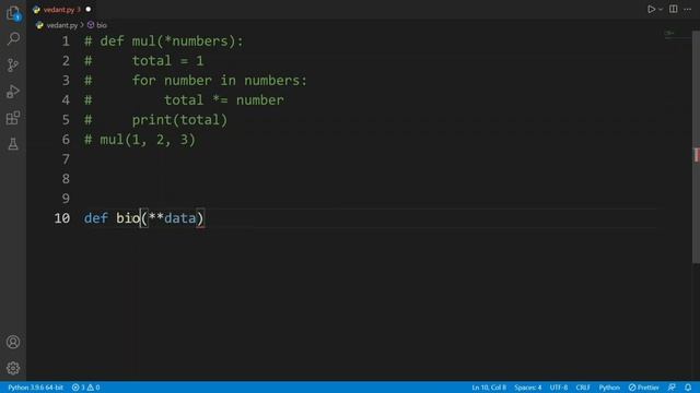 Python Programming | Functions Part 2 | *args & **kwargs | Tutorial #19 смотреть онлайн