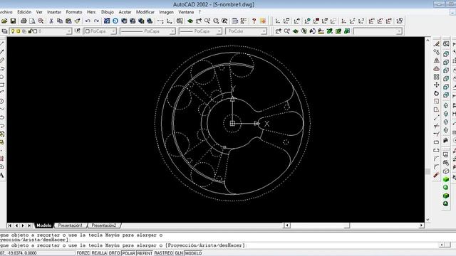 Pieza mecanica en AutoCAD 2002 смотреть онлайн