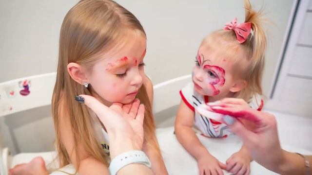 Аквагрим. Рисуем на лице ) Распаковка подарка. смотреть онлайн